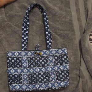 Vera Bradley Navy and White Patterned Tote